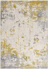 6' x 9' Gold Abstract Dhurrie Area Rug