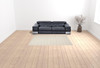 6' x 9' Ivory and Grey Floral Stain Resistant Non Skid Area Rug