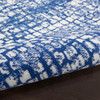 6' x 9' Blue & Ivory Abstract Dhurrie Area Rug