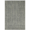 6' x 9' Blue Ivory Grey and Light Blue Geometric Power Loom Stain Resistant Area Rug