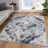 6' x 9' Blue Oriental Dhurrie Area Rug