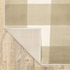 6' x 9' Beige and Ivory Geometric Power Loom Stain Resistant Area Rug