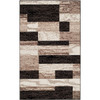6' x 9' Chocolate Patchwork Power Loom Stain Resistant Area Rug