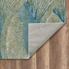 7' x 10' Blue Abstract Dhurrie Area Rug