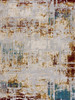 7' x 10' Abstract Beige and Gold Modern Area Rug