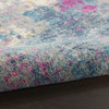 7' x 10' Blue and Pink Abstract Power Loom Area Rug