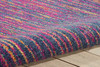 7' x 10' Blue & Pink Abstract Power Loom Area Rug