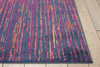 7' x 10' Blue & Pink Abstract Power Loom Area Rug