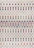 7' x 10' White Modern Geometric Grid Area Rug