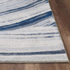 7' x 10' Blue Abstract Dhurrie Rectangle Area Rug
