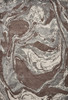 7' x 10' Mocha Brown Machine Woven Abstract Watercolor Indoor Area Rug