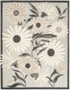 7' x 10' Beige Floral Stain Resistant Non Skid Area Rug