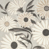 7' x 10' Beige Floral Stain Resistant Non Skid Area Rug