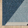 7' x 10' Blue Purple Grey and Teal Geometric Power Loom Area Rug