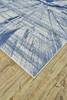 7' x 10' Blue and Ivory Stain Resistant Area Rug