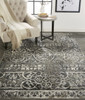 7' x 10' Gray Ivory and Taupe Abstract Stain Resistant Area Rug