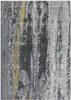 7' x 10' Gray and Black Abstract Stain Resistant Area Rug