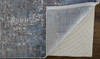 7' x 10' Blue Gray and Silver Abstract Power Loom Distressed Area Rug with Fringe