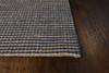 7' x 10' Blue Hand Woven Wool and Jute Indoor Area Rug