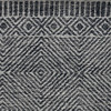 7' x 10' Grey Black Hand Tufted Space Dyed Geometric Indoor Area Rug