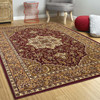 7' x 10' Polypropylene Red or Beige Area Rug