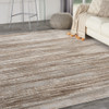 7' x 10' Brown Abstract Power Loom Area Rug