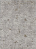 7' x 10' Ivory Gray and Tan Abstract Power Loom Distressed Stain Resistant Area Rug