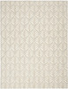 7' x 10' Ivory and Grey Floral Stain Resistant Non Skid Area Rug