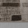 7' x 10' Brown Geometric Rectangle Polypropylene Area Rug