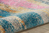 7' x 10' Pink and Blue Abstract Power Loom Area Rug