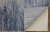 7' x 10' Blue Gray and Ivory Striped Power Loom Distressed Area Rug