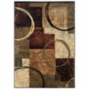 7' x 10' Brown and Black Abstract Geometric Area Rug