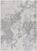 7' x 10' Cream and Gray Tinted Ogee Pattern Area Rug