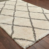 7' x 10' Ivory and Gray Geometric Lattice Area Rug