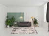 7' x 10' Ivory Gray and Taupe Abstract Stain Resistant Area Rug