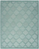 7' x 10' Aqua Geometric Flat Weave Area Rug