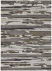 7' x 10' Brown and Ivory Abstract Power Loom Distressed Stain Resistant Area Rug