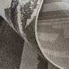7' x 10' Brown and Ivory Abstract Power Loom Distressed Stain Resistant Area Rug