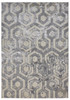 7' x 10' Gray Taupe and Silver Abstract Stain Resistant Area Rug