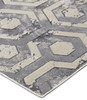 7' x 10' Gray Taupe and Silver Abstract Stain Resistant Area Rug