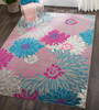 7' x 10' Gray Floral Dhurrie Area Rug