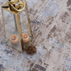 7' x 10' Beige and Ivory Abstract Area Rug