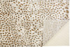 7' x 10' Brown and Ivory Abstract Stain Resistant Area Rug