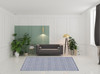 7' x 10' Blue Geometric Flat Weave Polypropylene Area Rug