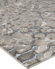 7' x 10' Blue Silver and Gray Geometric Stain Resistant Area Rug