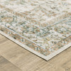 7' x 10' Ivory Oriental Printed Non Skid Area Rug