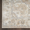 7' x 9' Beige Oriental Power Loom Washable Area Rug