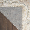 7' x 9' Beige Oriental Power Loom Washable Area Rug
