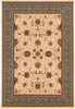 7' x 9' Cream and Blue Traditional Area Rug