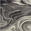 7' x 9' Grey or Black Abstract Marble Design Indoor Area Rug